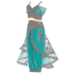 Flickor Aladdin Princess Jasmine Fancy Dress Costume (barn) V