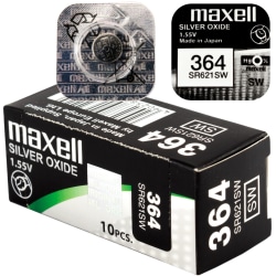 364 10-Pack SR621SW MAXELL Klockbatterier 1.55V