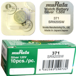 371 10-Pack SR920SW Murata Klockbatterier silveroxid 1.55V