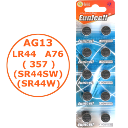 AG13 10-Pack LR44 Alk.1,5V Eunicell / 357
