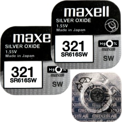 321 2-Pack SR616SW MAXELL Klockbatteri Silveroxid 1.55V