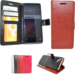 Läderfodral / Plånbok - Samsung Galaxy S8 Plus Svart
