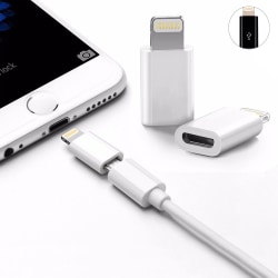 Micro USB till iPhone Lightning - Snabbladdning - Laddare Vit
