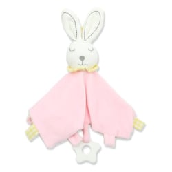 Baby fylld kanin mjuk handduk plysch leksak snuttefilt Ljusrosa