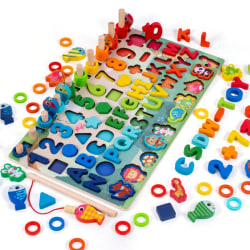 Förskolebarn leksak ABC bokstäver/siffror/former, presenter multifärg