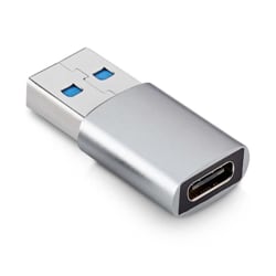 USB-adapter - USB typ A (hane) till USB-C (hona) - USB 3.1 Silver
