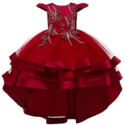 Party Multiway Dovetail Girls Dress födelsedag &  tillfällen Red 160 cm