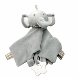 Baby fylld elefant mjuk handduk plysch leksak snuttefilt Ljusgrå