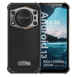 OUKITEL WP22 Robust Smartphone 13GB + 256GB 10000mAh 6,58'' FHD+ Android 13 48MP Högtalare 125dB NFC Dual Sim 4G GPS - Svart