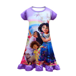 Girl Princess Dress Encanto Mirabel Cosplay Party Kostym purple 110cm