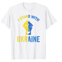 Ukraina T-shirt Unisex Casual Kortärmad T-shirt Toppar White L