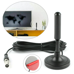 Digital TV-antenn inomhus Vattentät för utomhusbruk Black