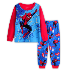 Pojkar Barn Långärmad Spiderman Super Hero Pyjamas Sovkläder 110cm