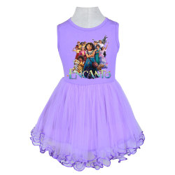 Encanto Mirabel Tutu Skjorta Klänning Barn Flickkläder Purple 130cm
