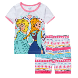 Girls Princess Pyjamas Set T-shirt Shorts Outfits Set A 6-7 Years