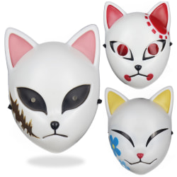 Demon Slayer Kimetsu no Yaiba Fox Mask Halloween Cosplay rekvisita A