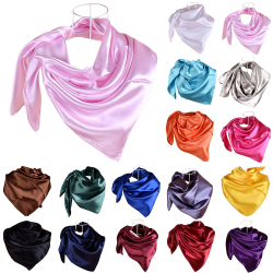 Kvinnors enfärgade scarf temperament scarf sjal mode Rose red 90*90cm