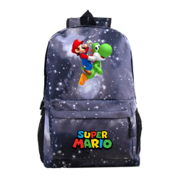 Super Mario Backpack Multi Character Video Game Schoolbag Travel Lightning Grey