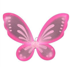 Flickor Fairy Genie Wings Kostym Toddler Dress Up Butterfly Wing Pink