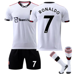 Man L Borta White Red Devils Jersey nr 7 C Ronaldo #7 8-9Y