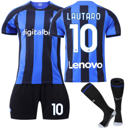 Inter Milan Hemma fotbollströja Set T-shirt No.10 Lautaro #10 10-11Y