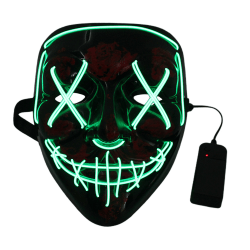 Halloween Mask LED Light up Mask för Halloween kostym Green
