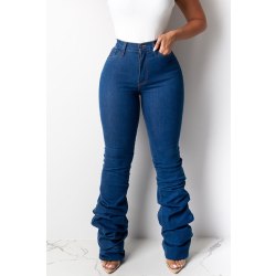 Dam Casual Slim Fit Skinny Jeans Dam Comfy Denim Jeggings Dark Blue S