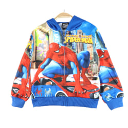 Barn Pojkar Superhjälte Spiderman Hoodie Zipper Coat Jacka Blue 8-10 Years