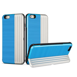 Klassiskt Skal med korthållare från LEMAN - iPhone 6/6S Plus Blå