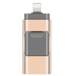 USB/Lightning Minne - Flash (Spara ner allt från telefonen!) Guld