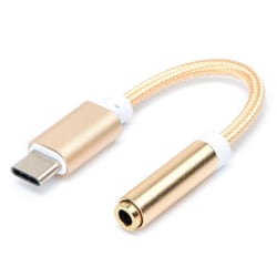 Hörlursadapter USB 3.1 Type-C till 3.5mm (USB-C) Guld