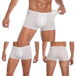 Althee Mens Engångsbomull Underkläder Reseboxersbyxor Portabla shorts Vit/grå 5st S-2xl Style1 XL