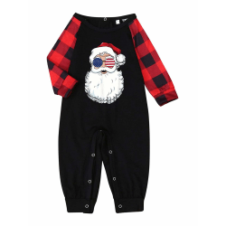 2 delar familjepyjamasset set printed Santa Claus Baby-3M