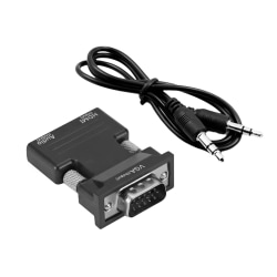 HDMI-kompatibel med VGA hona-till-hane-adapter videoutgång Black in Case