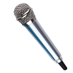 3,5 mm Stereo Studio Portabel Mini Speech Mic Ljudmikrofon silver
