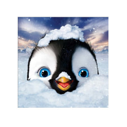 Snow Penguin 5D Rhinestone Broderi Korsstygn DIY as picture shows