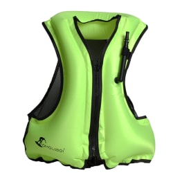 Kaesiadult Summer One Size uppblåsbar flytväst Simbadkläder för vattensporter Fluorescent Green