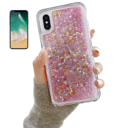 iPhone X/Xs - Moving Glitter 3D Bling telefoncover