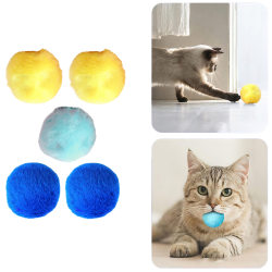 5st Pom Pom bollar Rolig leksak för Katter Fluffig Mjuk