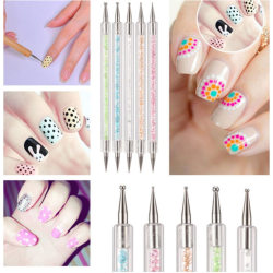 5st olika - Marbleizing dotting nail art penna