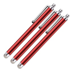 3x Högkänslig stylus / touchpenna / pekpenna mobil & surfplatta Röd