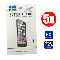 5 x Superguard Skärmskydd / Displayskydd Sony Xperia Z3 Compact