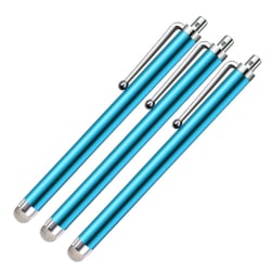 3x Högkänslig stylus / touchpenna / pekpenna mobil & surfplatta Ljusblå