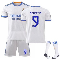 Real Madrid Benzema Hemma Fotbollströja Training Kit 21/22 28 (150-160Cm)