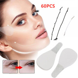 60pcs invisible thin face sticker V shape face line wrinkle tape 60PCS