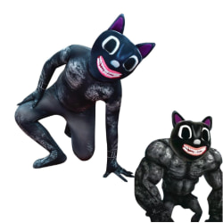 Barn tecknad svart katt Halloween Cosplay kostymer Party Dress Up 140cm
