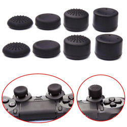 8st svart silikon tummen stick täcka joystick grepp kepsar