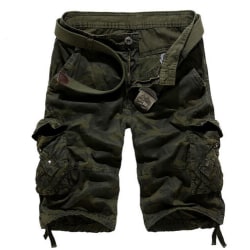 Herr Army Combat Camo Cargo Shorts Byxor Casual Korta byxor Green 34