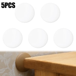 5 x Wall Protector Rubber Stop Door Handle Stopper Self Adhesive white