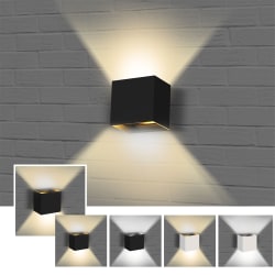 Modern Vägglampa LED Vägglampa Fyrkantsmonterad inomhus Black shell white light